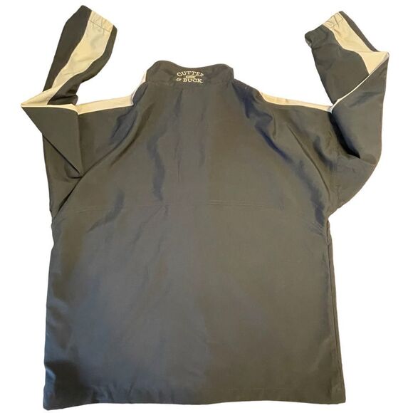 Black and Beige Cutter and Buck Golf Zip up Jacket - Picture 3 of 10